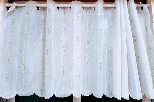 カフェカーテン カーテン,日除け,窓の写真素材