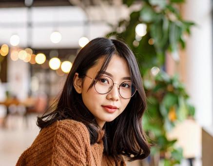 秋冬ファッション女性ポートレート 秋冬ファッション女性ポートレートの写真