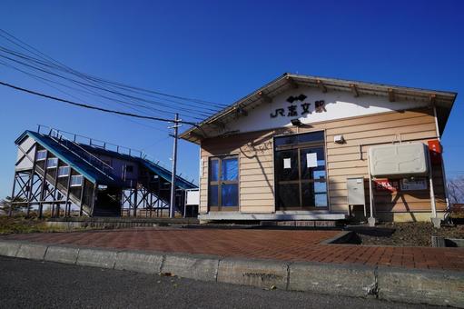 室蘭本線 志文駅 志文駅,室蘭本線,万字線の写真素材