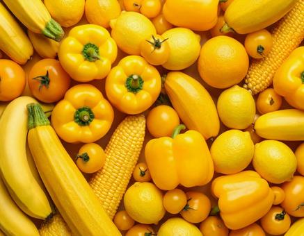 黄色い野菜と果物 健康 栄養 黄色い野菜と果物 健康 栄養 の写真