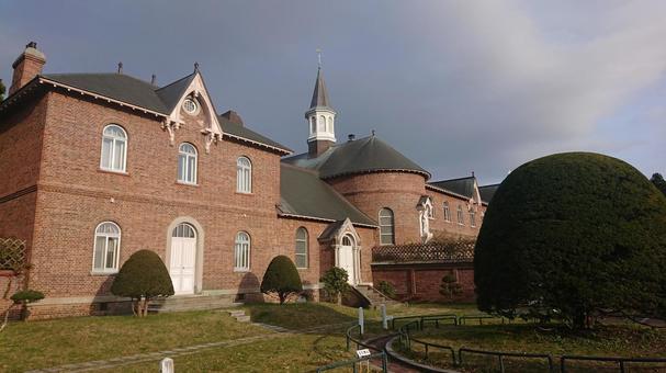 トラピスチヌ教会 トラピスチヌ修道院,函館の教会,函館の写真素材