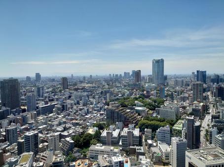 東京タワーから見た景色 東京タワーから見た景色 街並み,東京,自然の写真素材