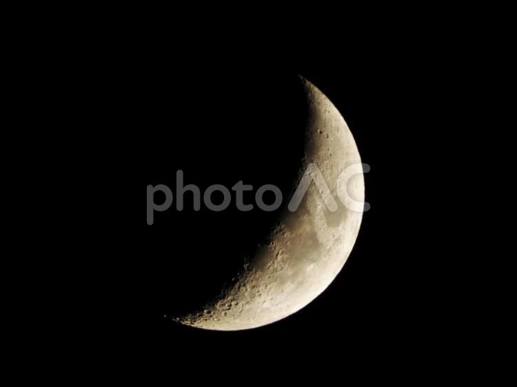 2019年11月2日の五日月　2 月,五日月,かぐやの写真素材