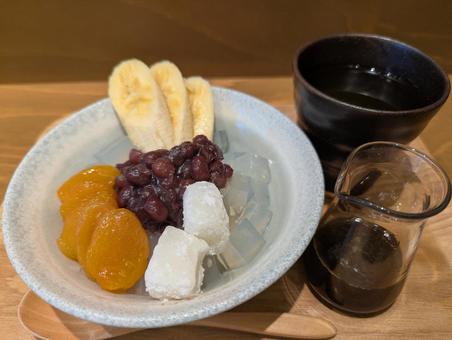 杏あんみつ 杏あんみつ あんみつ,杏,カフェの写真素材