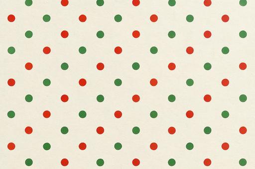 緑と赤ドットの紙の写真