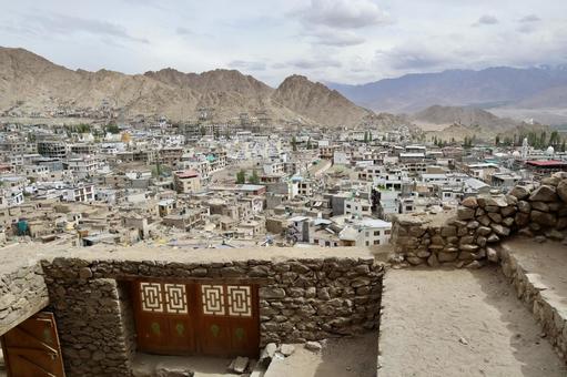 インド　ラダック　レー　南の遠景 海外,インド,旅行の写真素材