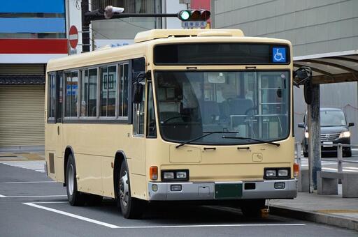 いすゞ　キュービックバス　無地 旅行,観光バス,路線バスの写真素材