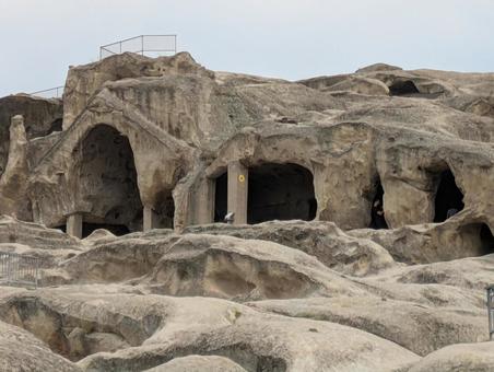 ウプリスツィへの格間の洞窟 ウプリスツィへ,洞窟住居,岩場の写真素材