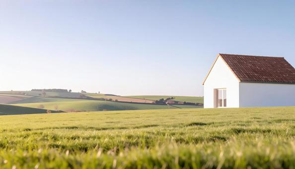 のどかな田園風景 のどかな田園風景の写真