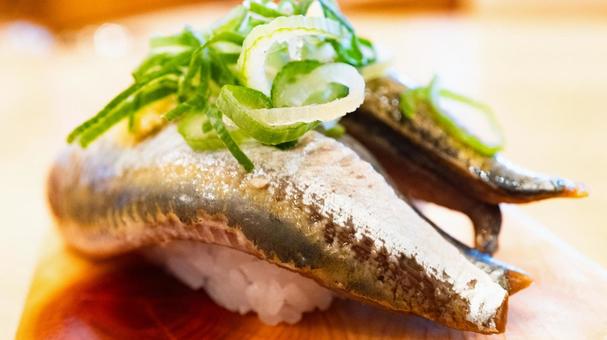 イワシのにぎり寿司 イワシ,寿司,にぎり寿司の写真素材