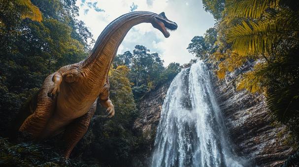 滝の中のアルゼンチノサウルス6 滝の中のアルゼンチノサウルス6の写真