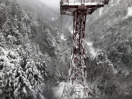 雪の駒ケ岳ロープウェイ 雪の駒ケ岳ロープウェイ 冬,風景,自然の写真素材