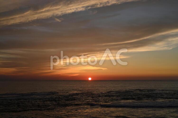 夏の東尋坊の日没 東尋坊,夏,サンセットの写真素材