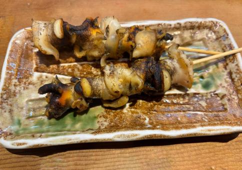 Grilled whelk with salt, JPG Grilled whelk with salt, JPG