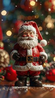 サンタクロースの置物 クリスマス サンタクロースの置物 クリスマスの写真