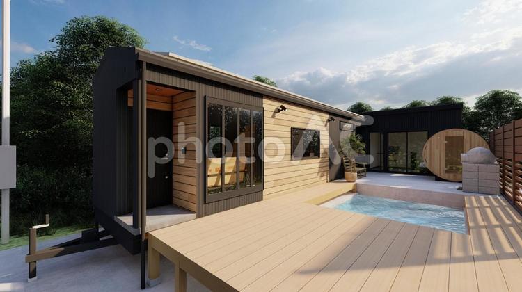 建築パース　トレーラーハウス 新築,リノベーション,小さい家の写真素材