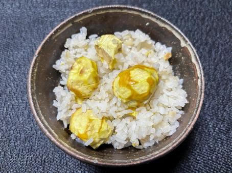 栗ご飯 栗ご飯の写真
