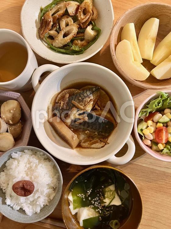 サバ味噌大根定食 鯖,サバ,大根の写真素材