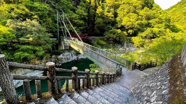 雄淵雌淵公園の奇石渓谷美 雄淵雌淵公園の奇石渓谷美 雄淵雌淵公園,佐賀市,古湯温泉の写真素材