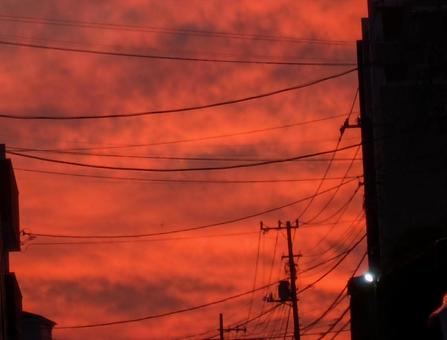 美しい夕焼け 美しい夕焼けの写真