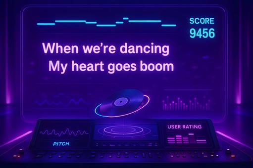 英語歌詞の評価画面の写真