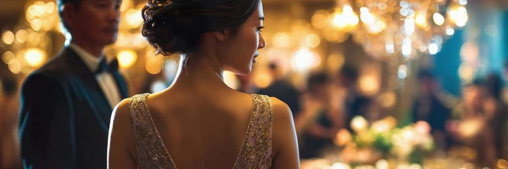 華やかなパーティー会場での男女05 華やかなパーティー会場での男女05の写真