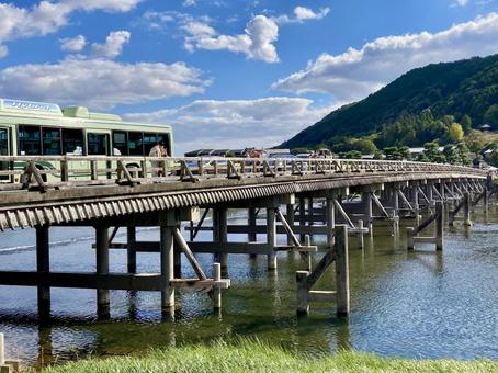 渡月橋 渡月橋,京都,嵐山の写真素材
