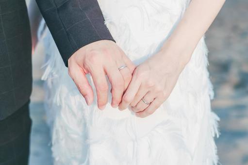 結婚 結婚 手,カップル,結婚の写真素材