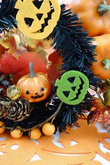 ハロウィンのリース ハロウィンのリース ハロウィンのリース,ハロウィン,秋の写真素材