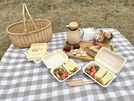 秋のオシャレピクニック 秋のオシャレピクニック ピクニック,オシャレピクニック,おしゃれピクニックの写真素材