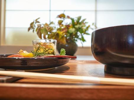 光に満ちる和の食卓 和食,日本食,料理の写真素材