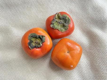 種なし柿 柿,種なし,フルーツの写真素材