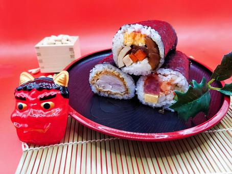 節分 節分,恵方巻き,2月3日の写真素材