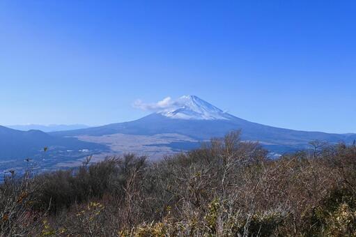 芦ノ湖スカイライン 杓子峠から望む富士山 富士山,芦ノ湖スカイライン,杓子峠の写真素材
