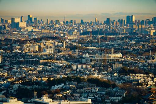東京副都心の遠景 高層ビル,東京,日本の写真素材