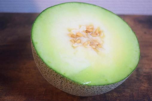 完熟メロンの断面 完熟メロンの断面 メロン,フルーツ,果物の写真素材