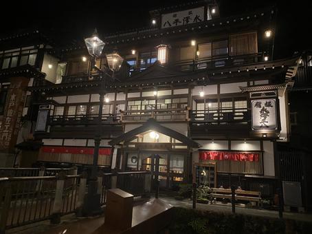 銀山温泉 長澤平八 銀山温泉 長澤平八 銀山温泉,温泉街,聖地の写真素材