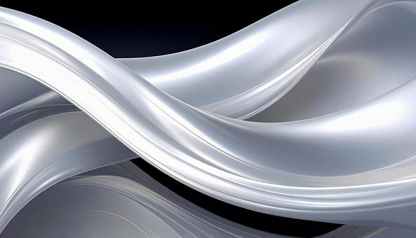 流れる白銀の曲線美の写真