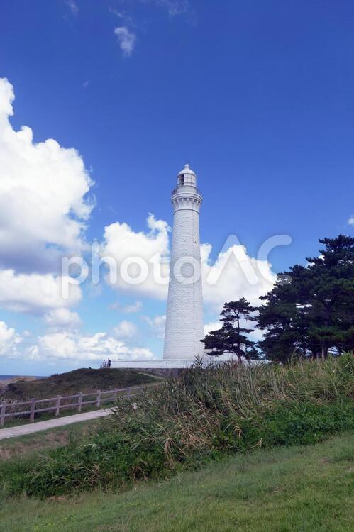 日御碕灯台　青空 日御碕灯台,日御碕,灯台の写真素材