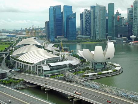 アートサイエンスミュージアム 1 アートサイエンスミュージアム 1 シンガポール,アートサイエンスミュージアム,蓮の写真素材