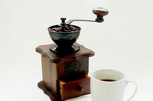 コーヒーミル コーヒー豆 コーヒカップ コーヒーミル コーヒー豆 コーヒカップ コーヒーミル,コーヒー豆,豆の写真素材