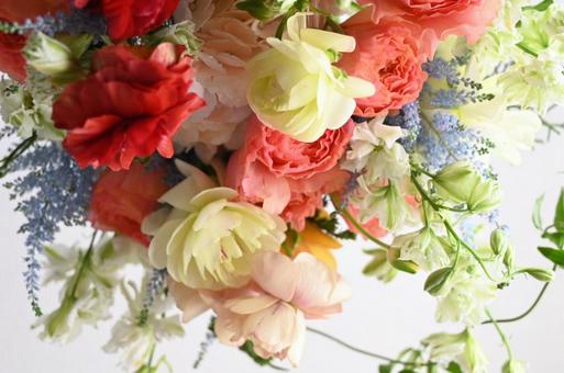フラワーブーケ　カラフル 美,切花,春の写真素材