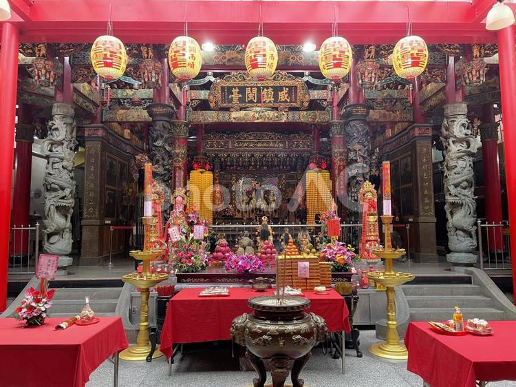 台湾　基隆奠済宮 台湾,基隆,お寺の写真素材