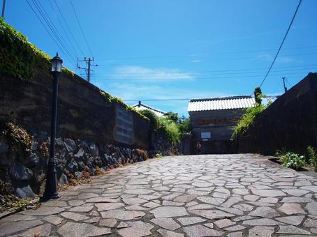 夏の日 海,大島,伊豆大島の写真素材
