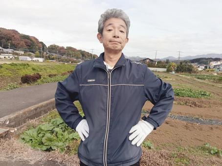 兼業農家のシニア男性 シニア,シニア男性,50代の写真素材