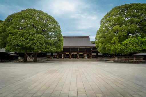 東京　明治神宮　外拝殿 明治神宮,神社,神宮の写真素材