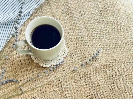 コーヒーとラベンダー コーヒーとラベンダーの写真