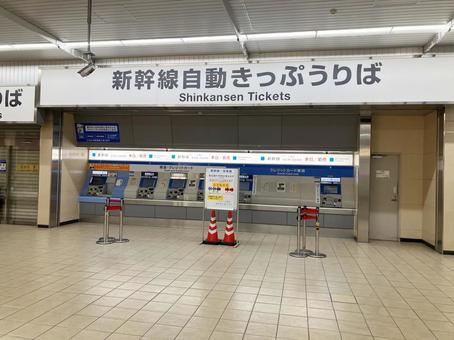 JR岐阜羽島駅の新幹線自動切符売り場 jr岐阜羽島駅,東海道本線,新幹線の駅の写真素材