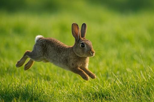 Rabbit running through the field, rabbit, rabbit, animal, JPG