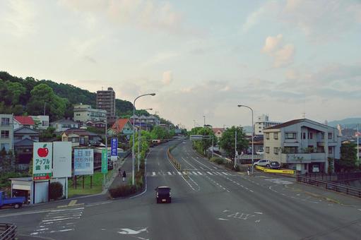 松山市郊外の町角風景 町並み,家並み,住宅地の写真素材